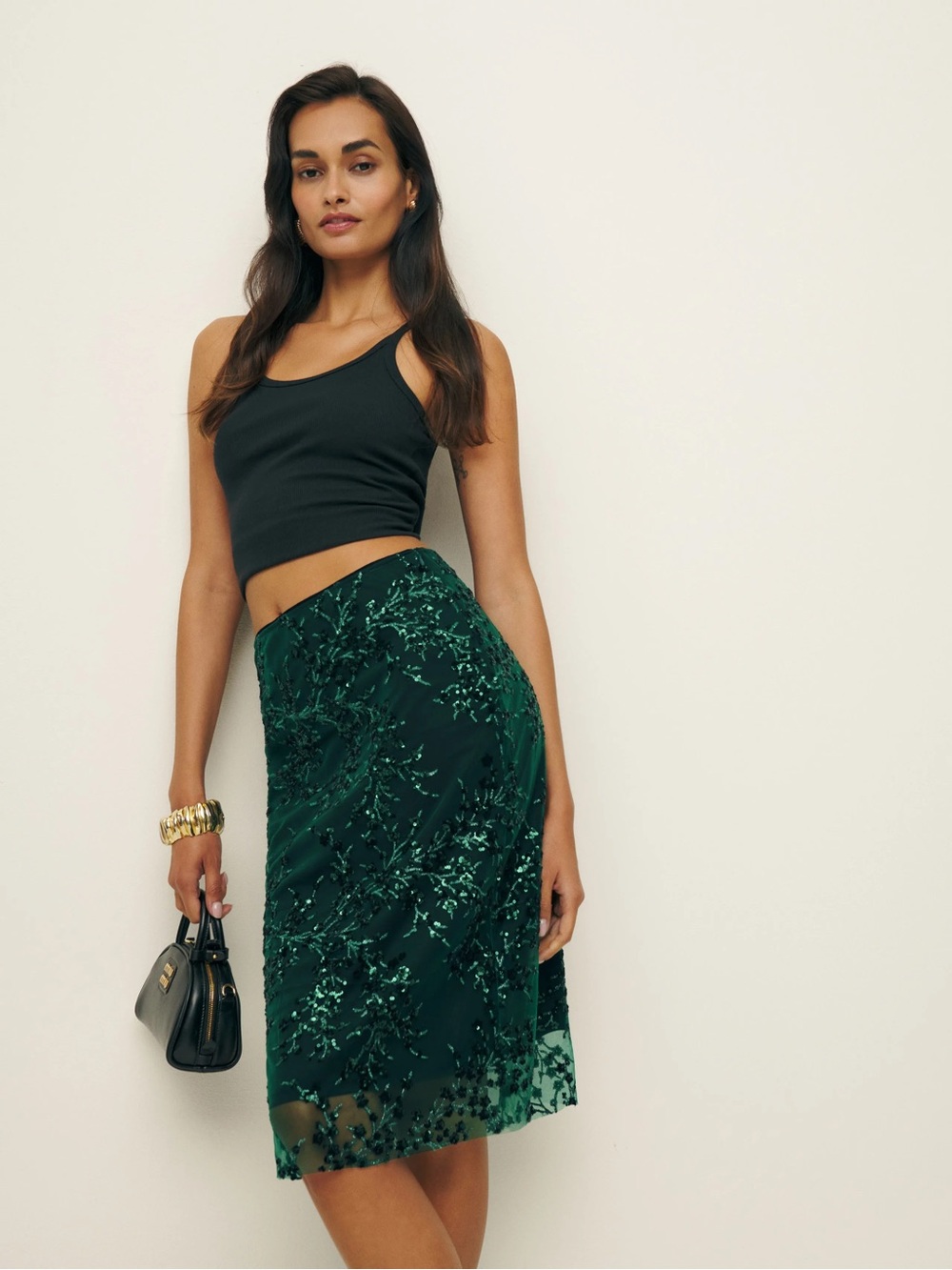 Reformation Blanca Skirt Green - Size 8 NWT